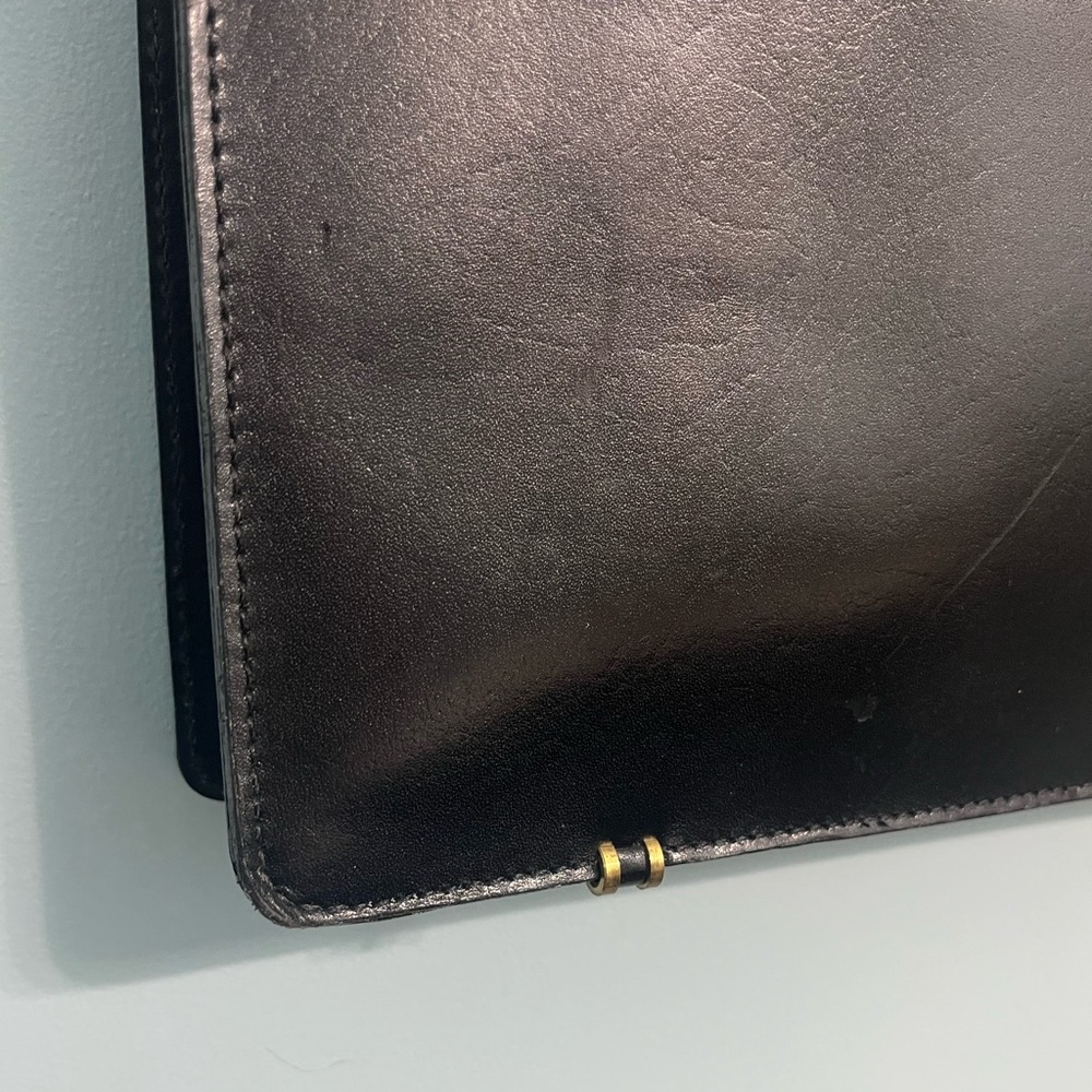 Vintage Handmade Black Patent Genuine Leather Portfolio Satchel/Briefcase - Picture 6 of 12